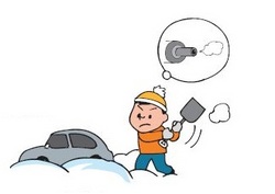 雪かきイラスト画像